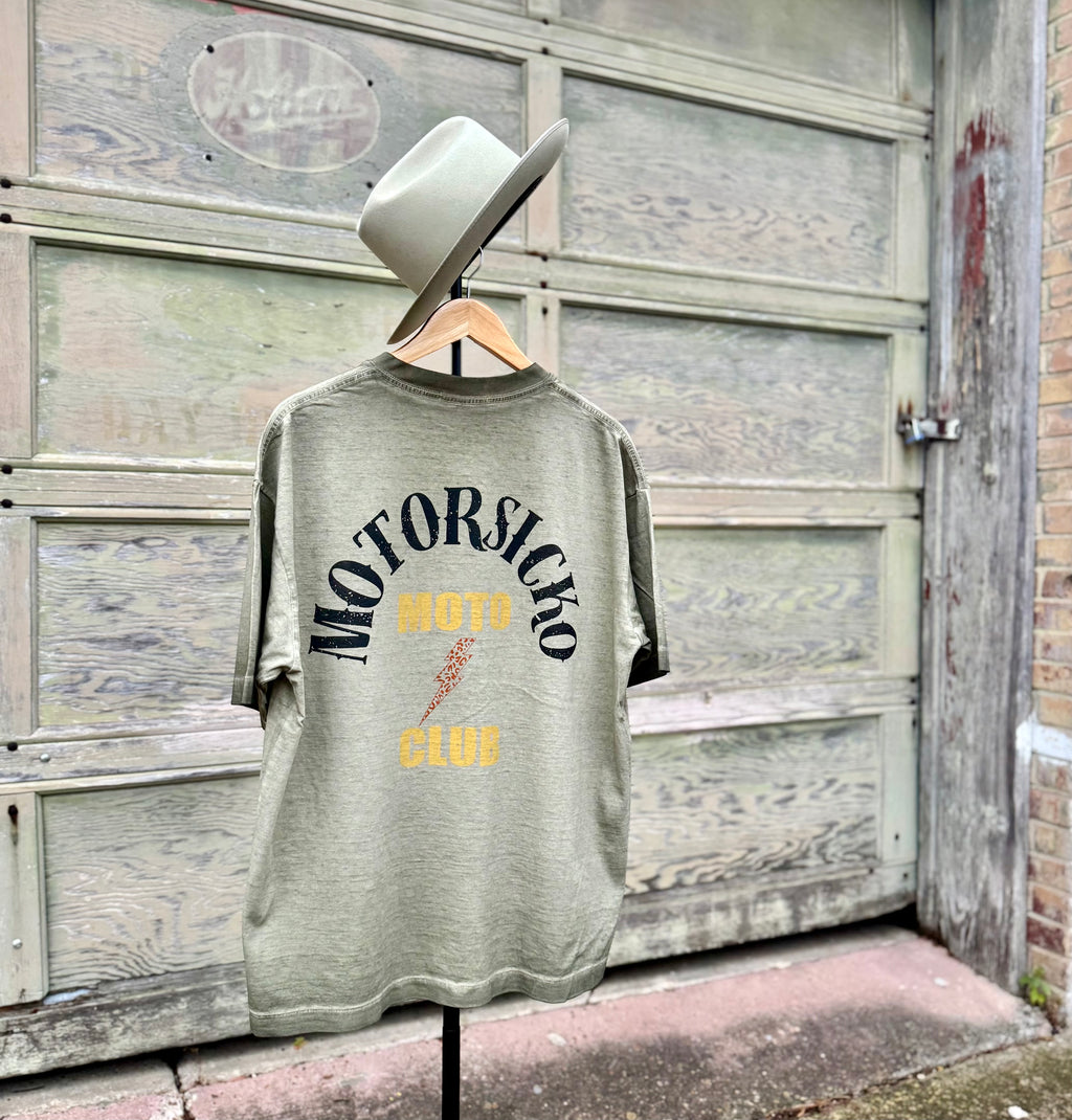 Moto Club Tee - Vintage Green