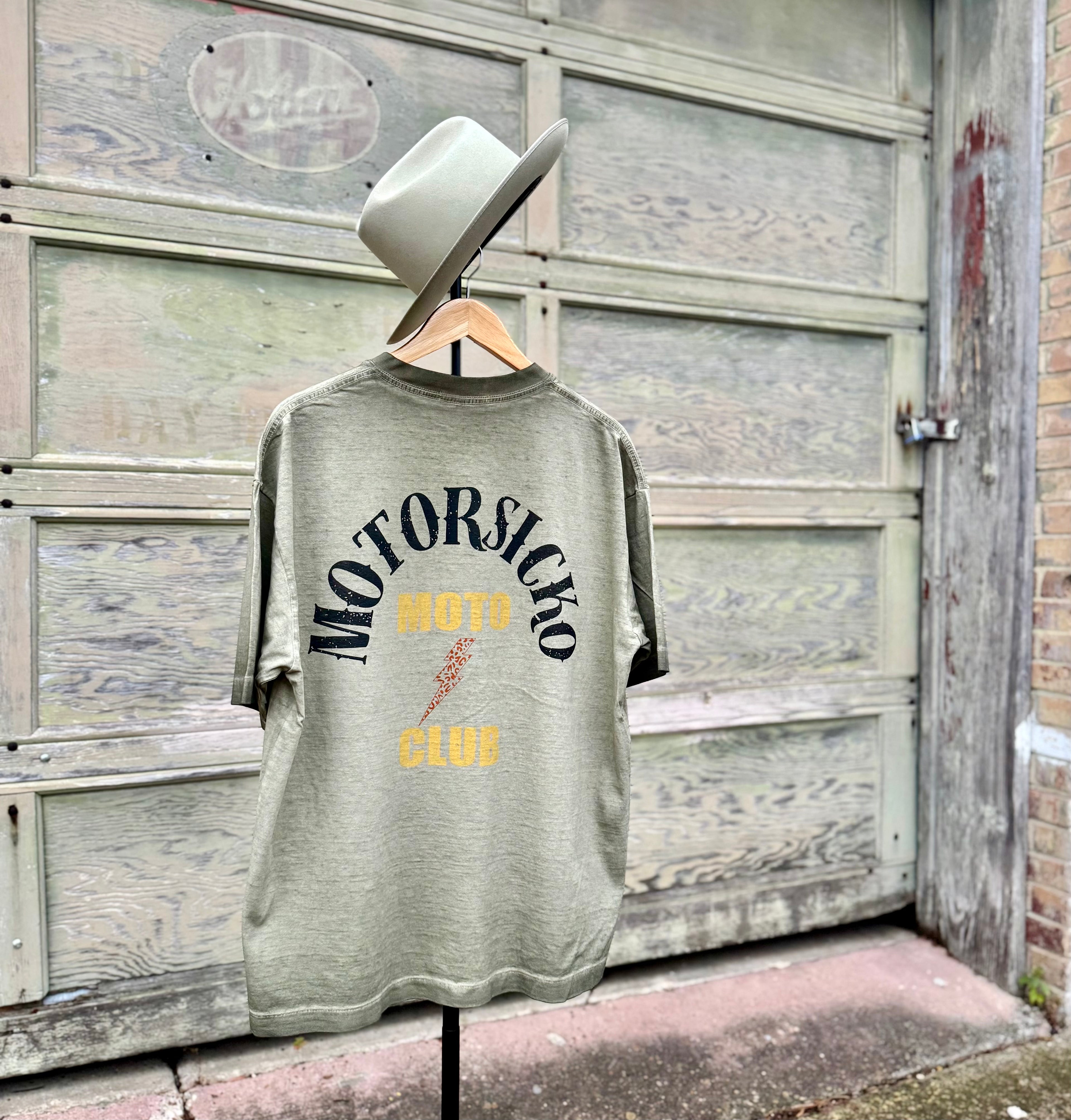 Moto Club Tee - Vintage Green
