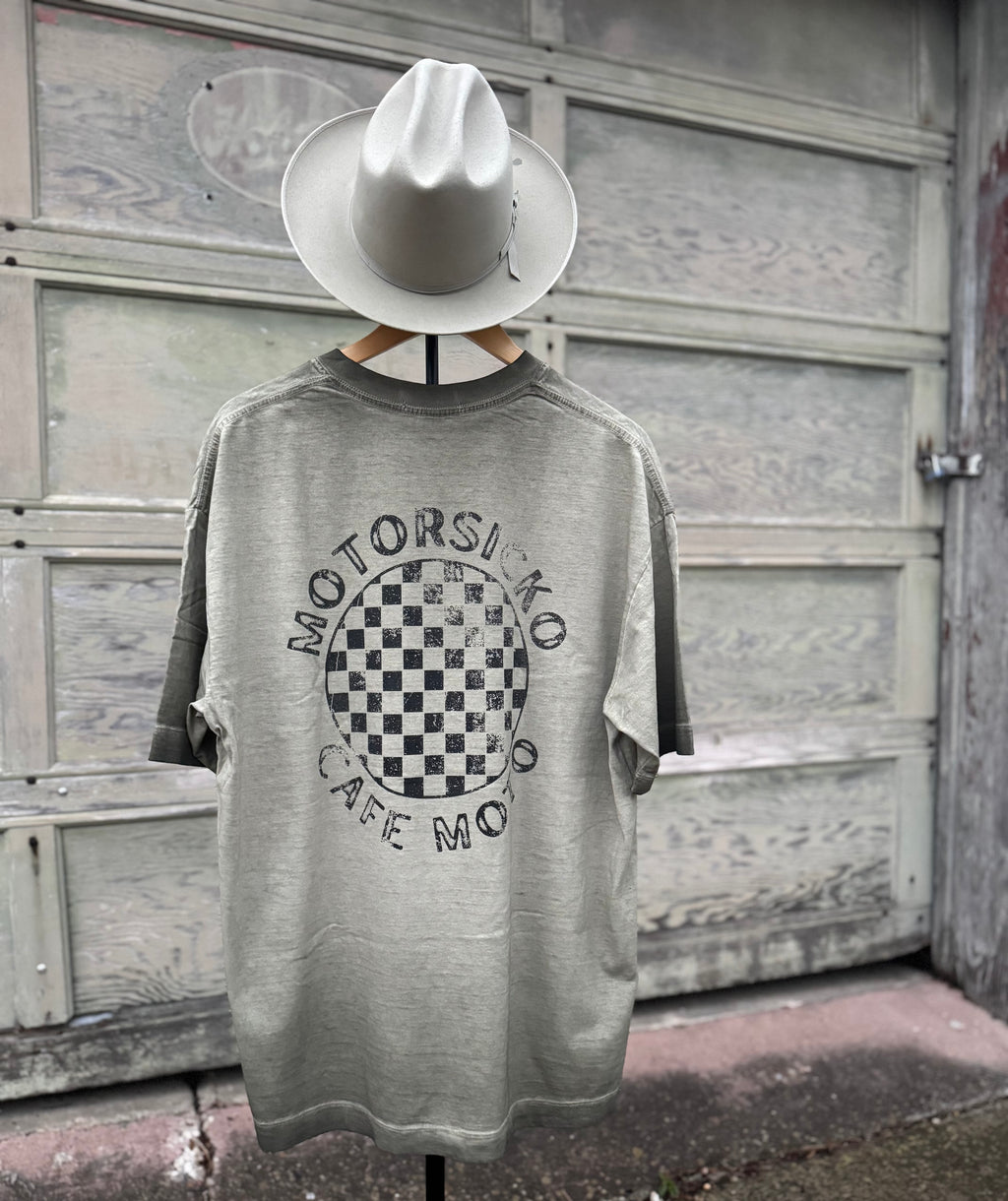Cafe Moto Tee - Vintage Green