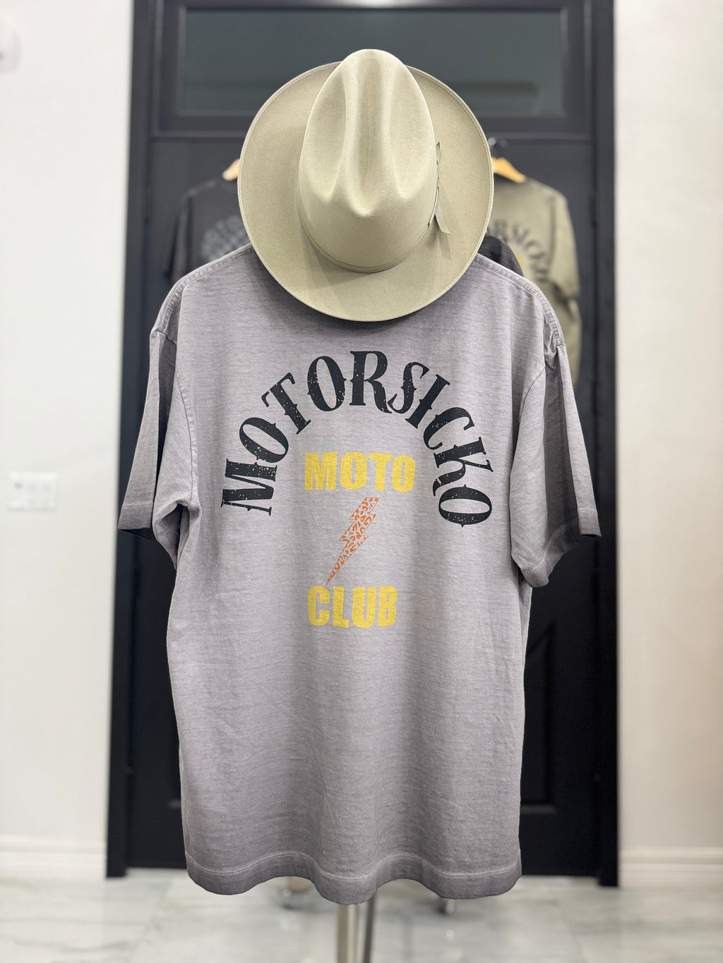 Moto Club Tee - Vintage Gray