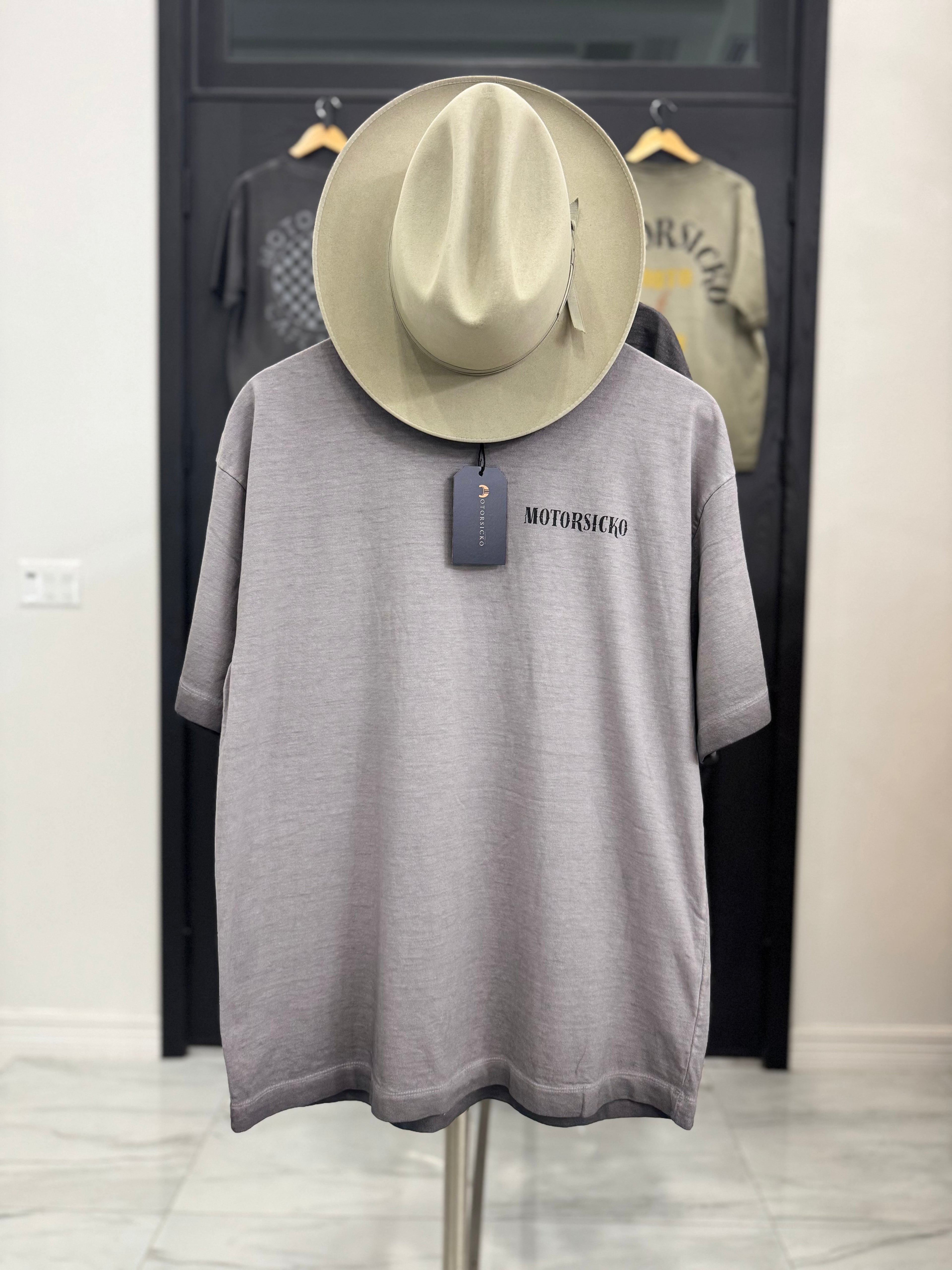 Moto Club Tee - Vintage Gray