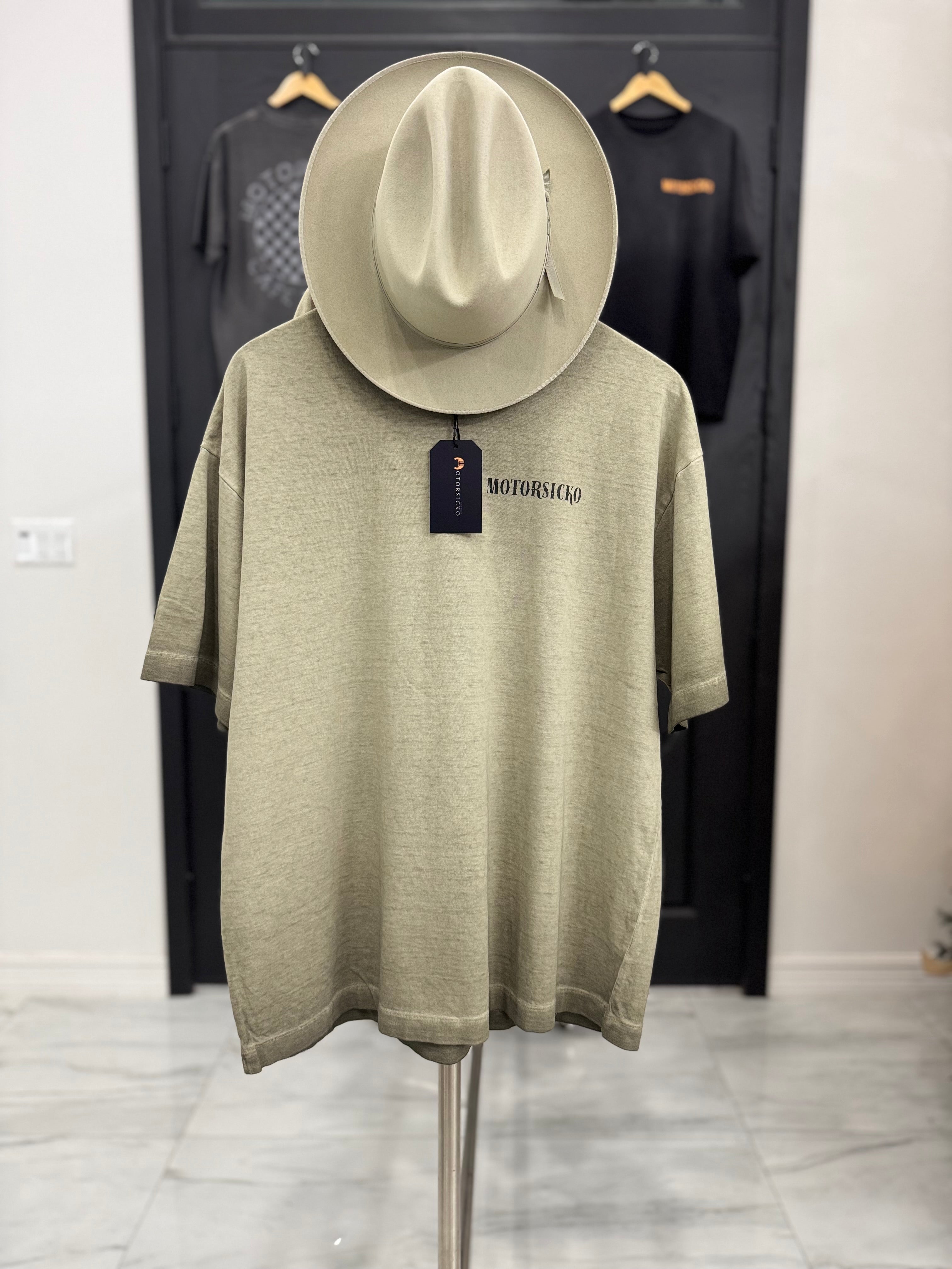 Moto Club Tee - Vintage Green