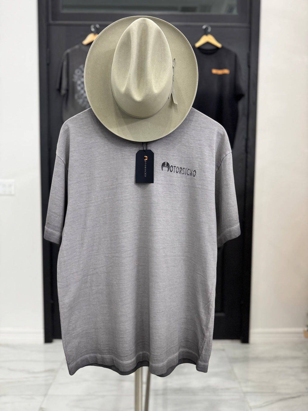 Cafe Moto Tee - Vintage Gray