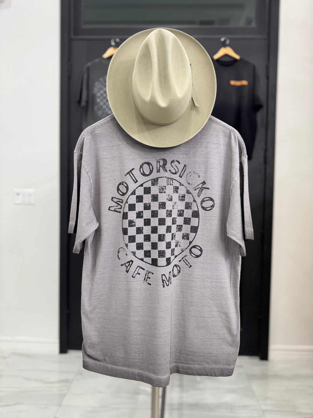 Cafe Moto Tee - Vintage Gray