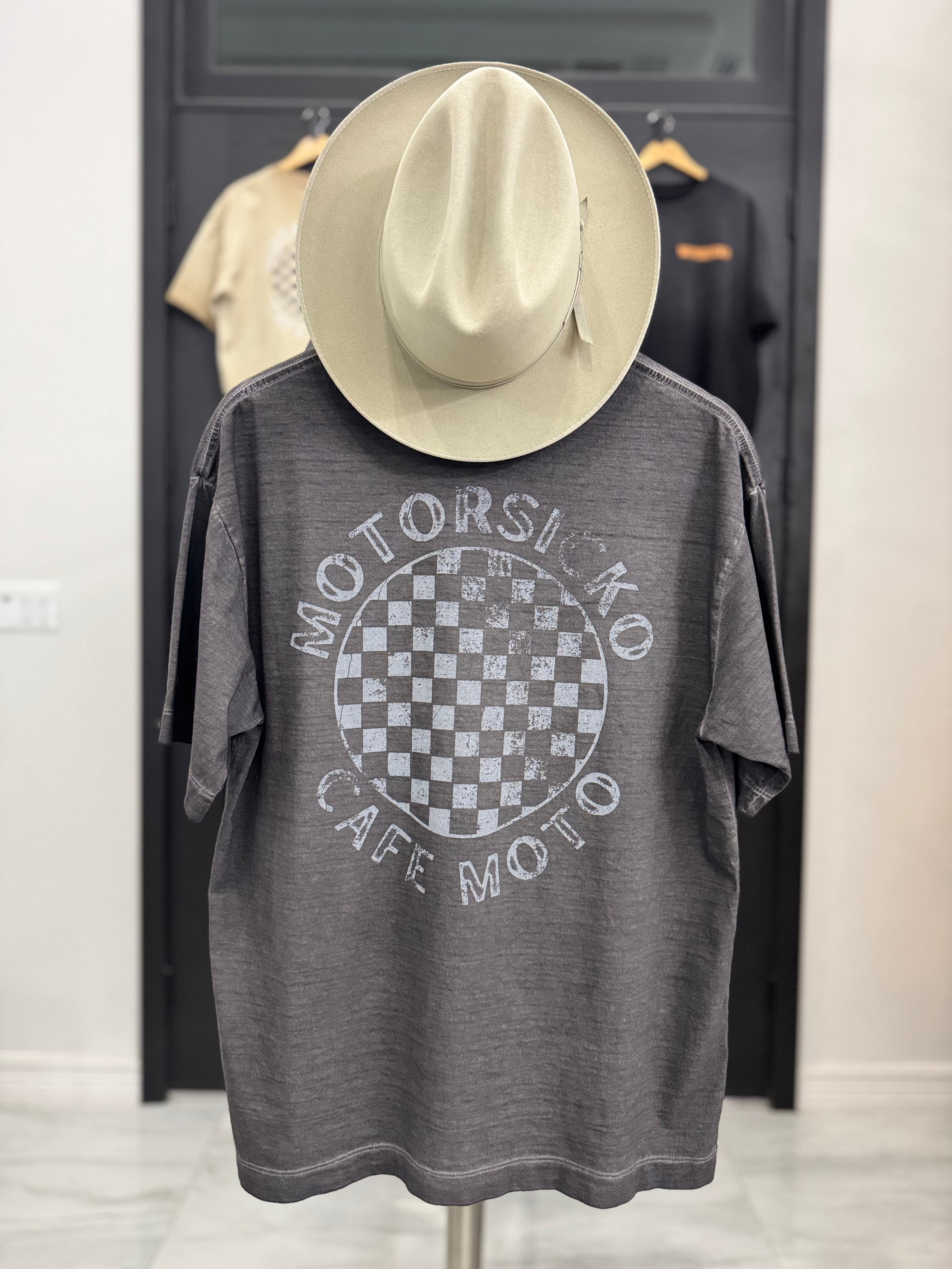 Cafe Moto Tee - Vintage Black